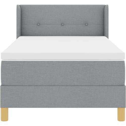 vidaXL Postelja z vzmetnico z vzmetnico Svetlo siva 90 x 190 cm blago Cene