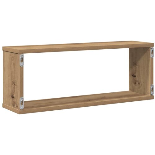  Zidne kockaste police 4 kom Artisan hrast 60x15x23 cm Slike