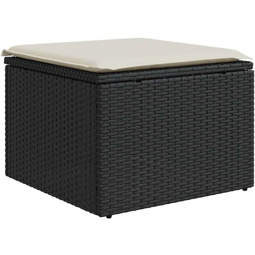 VidaXL 8-dijelni set vrtnih sofa od poliratana s jastucima crni Slike