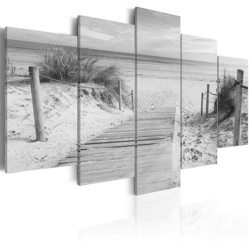  Slika - Morning on the beach - black and white 200x100