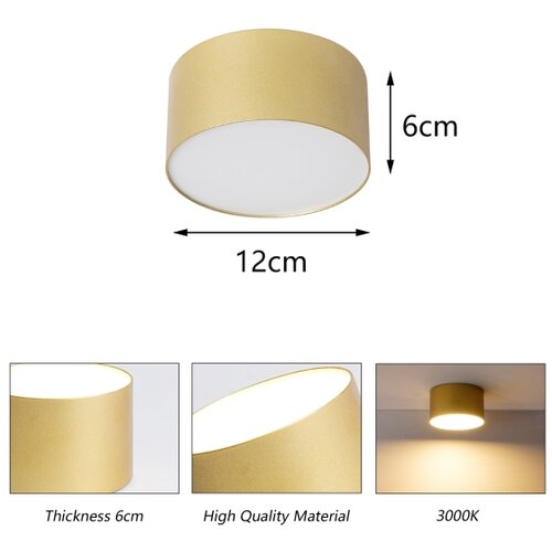 Brilagi LED plafonsko svetlo za kupatilo FORIS LED/14W/230V prečnik 12 cm zlatna IP4 Slike
