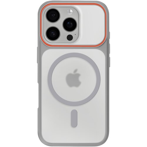 AVIZAR Ovitek MagSafe za iPhone 16 Pro Max, zadnja stran z dimnim efektom z ojačanim silikonskim okvirjem, Siva, (5000189747) Cene