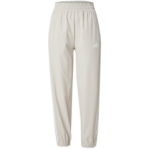 Adidas Športne hlače 'Essentials' greige / bela Cene