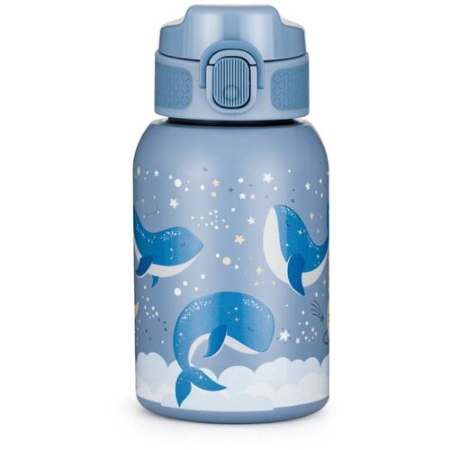 Petite&amp;amp;Mars Termo bočica sa slamkom 350 ml, Whale Song 12m+ Slike
