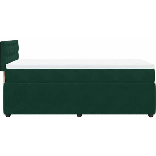 Box spring krevet s madracem tamnozeleni 90x190 cm bar&amp;scaron;unasti Slike