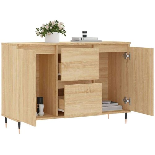 VidaXL Komoda boja hrasta sonome 104x35x70 cm od konstruiranog drva Slike