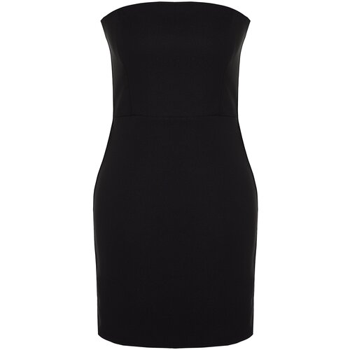 Trendyol Elegant Evening Dress with Black Shiny Stone Accessories Slike