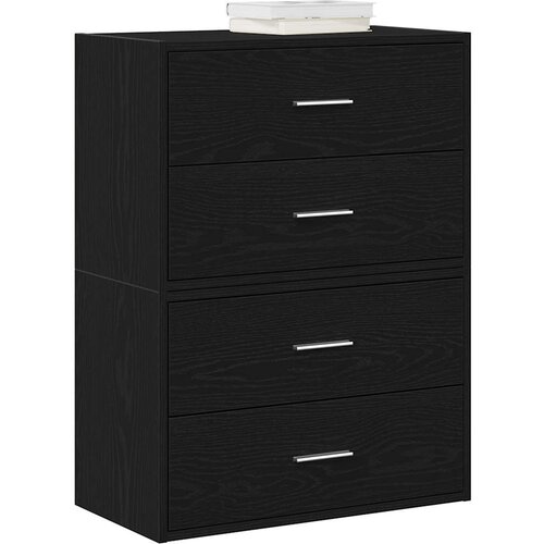 VidaXL Ormari s 2 ladice 2 kom crni hrast 60x31x40cm konstruirano drvo Slike