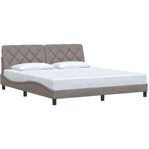  Okvir za krevet bez madraca smeđesivi 180x200 cm od tkanine Slike