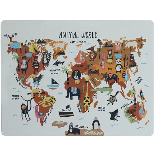 Really Nice Things Namizna podloga Really Nice Things Animals Worldmap, 55 x 35 cm Cene