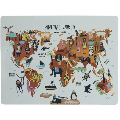 Really Nice Things Namizna podloga Really Nice Things Animals Worldmap, 55 x 35 cm