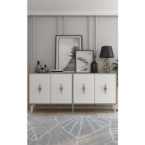 Hanah home konzolni sto Figora, 180x82.6x35 cm, Beli Cene