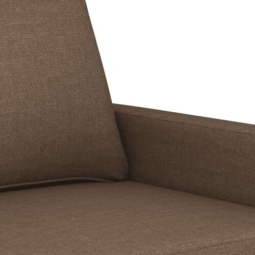  3-dijelni set sofa s jastucima smeđi od tkanine Slike