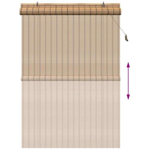 VidaXL Zastore i sjenila Svijetlosmeđa 150 x 220 cm Bambus Slike