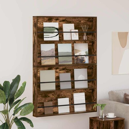  Polica za časopise Zidne 2 pcs Dimljeni hrast 100 x 12 x 70 cm Cijene