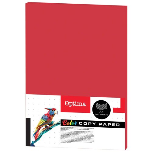 Optima Barvni fotokopirni papir A4, rdeča, 100 listov Cene