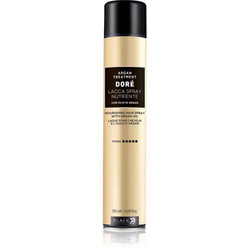 Black Professional Line DOR&amp;Eacute; Nourishing Argan Oil Hair Spray lak za lase z ekstra močnim utrjevanjem 500 ml Slike