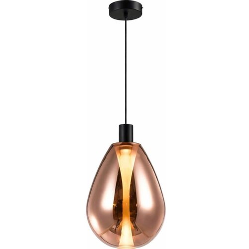  visilica na sajli denso 1xGU10/10W/230V, prečnik 30 cm, bakarna/crna Cene