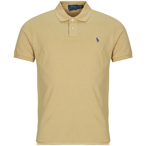 Polo Ralph Lauren Polo majice kratki rokavi POLO AJUSTE DROIT EN COTON BASIC MESH Bež Slike