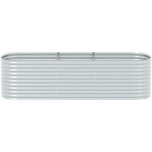  Vrtna sadilica od pocinčanog čelika 320 x 80 x 81 cm srebrna Slike