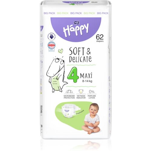 Bella Baby Happy Soft&Delicate Size 4 Maxi jednokratne pelene 8-14 kg 62 kom Cijene