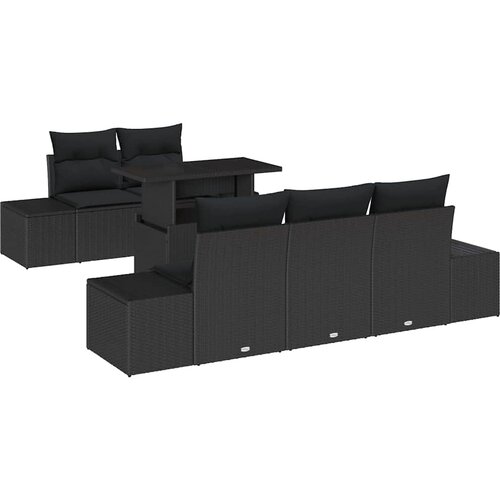  Set sofe 6 kom. Crna poliratan 100 x 55 x 73 cm Slike