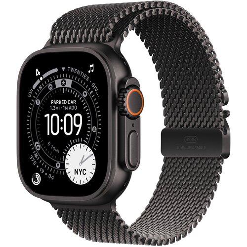 Apple Watch Ultra 3 Milanaise Crna 49mm MF1Q4QF/A Velicina narukvice: Srednja Crno titansko kuci&scaron;te Cijene