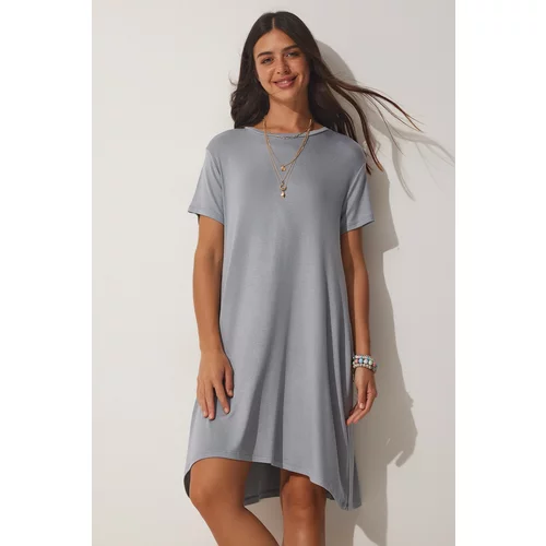 Happiness İstanbul Dress - Gray - A-line