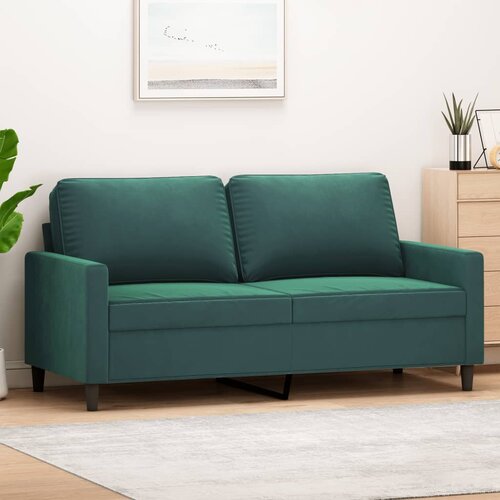 vidaXL Dvosed temno zelen 140 cm žamet Cene