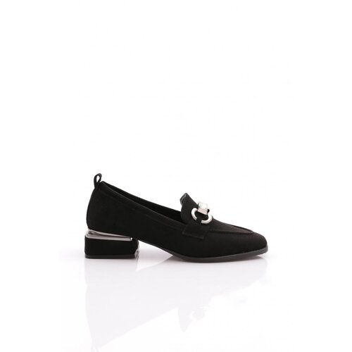 DGN 23113 Women's Loafer Shoes Black Suede Cene