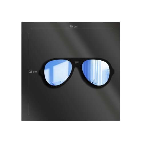 Wallxpert Ogledalo Ozgl508, 70x28 cm, Plavo Slike