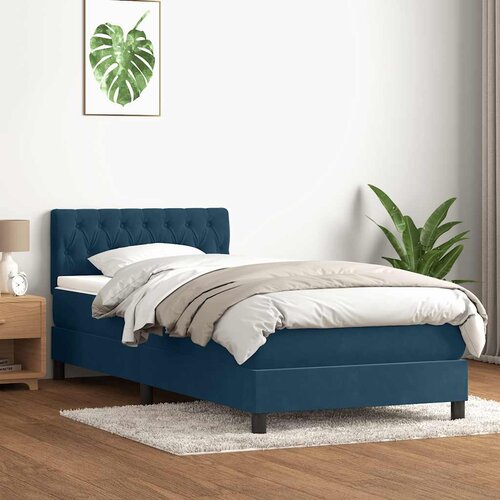 Box Spring krevet s madracem tamnoplavi 80x210 cm bar&scaron;un Cijene