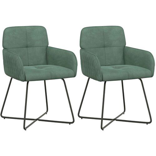 vidaXL Jedilni stoli 2 pcs Žamet Morsko zelena 59 x 56,5 x 86 cm, (5000296912) Cene