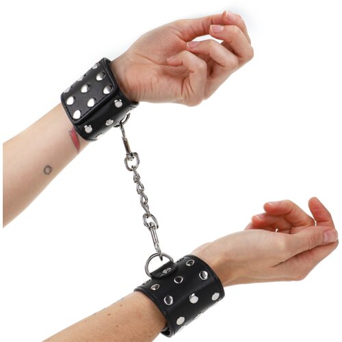 Kink Okovi Za Zapestje With Snap Fasten Black Slike