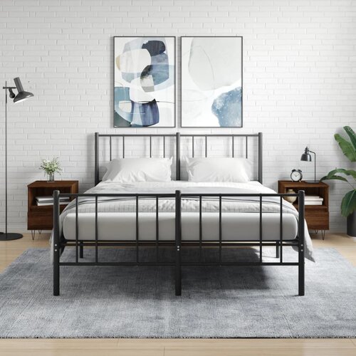 VidaXL Noćni ormarići 2 kom boja hrasta 40x35x50 cm konstruirano drvo Slike