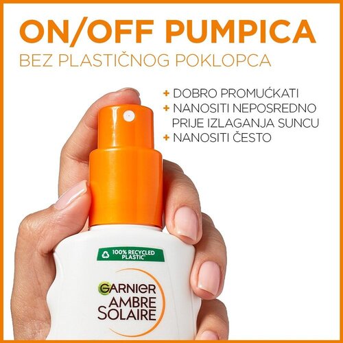 Garnier Ambre Solaire Sensitive Advanced Hypoallergenic Spray SPF50+ sprej za tamnjenje tijela 150 ml Cene