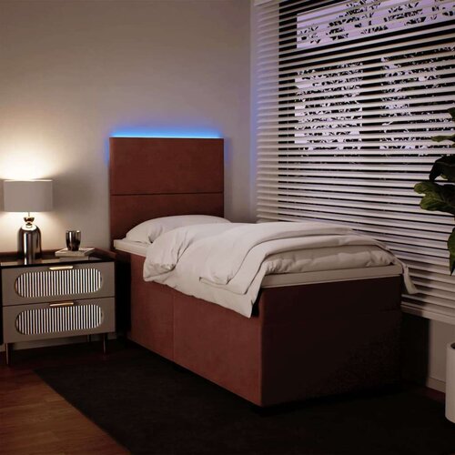VidaXL box spring krevet s madracem ružičasti 100x200 cm bar&amp;scaron;unasti Slike