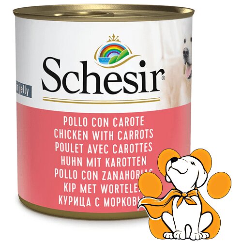Schesir dog Chicken With Carrots 285g, Piletina Sa Prelivom Od Šargarepe U Želeu Cene