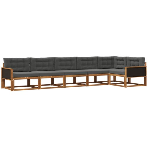 vidaXL Zunanja garnitura za sedenje 6 pcs Naravna in antracitna, (5000280281) Cene