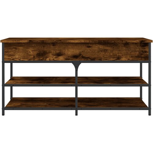  Klupa za cipele boja dimljenog hrasta 100x42,5x50 cm drvena Slike