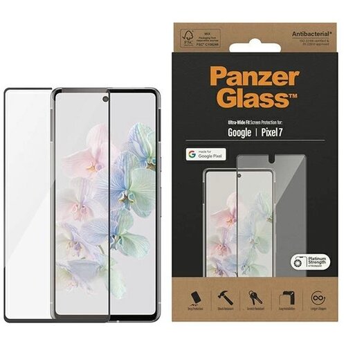 PanzerGlass KALJENO ANTIBAKTERIJSKO STEKLO ZA OVITEK GOOGLE PIXEL 7 ČRNO, (21911639) Slike