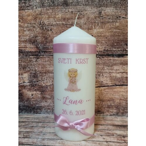  Krstne sveče z angelčkom in pentljo KRSV 03 Cene