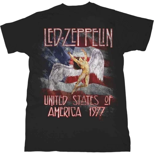 Led Zeppelin Košulja Stars N' Stripes USA '77. Unisex Black S