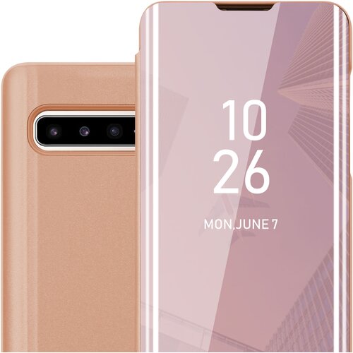 Cadorabo CARE, združljiv s Samsungom v Kunzit Pink - prozorno za za&amp;scaron;čito z ogledalom z zrcalo z funkcijo stojala 360 stopinj za&amp;scaron;čita, (20567901) Slike