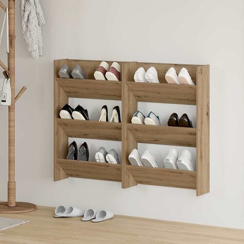  Ormar za cipele Zidne 2 pcs Umjetnički hrast 60 x 18 x 90 cm Cijene
