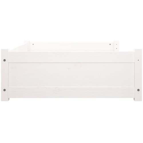  Krevet za pse bijeli 105,5x75,5x28 cm od masivne borovine Slike