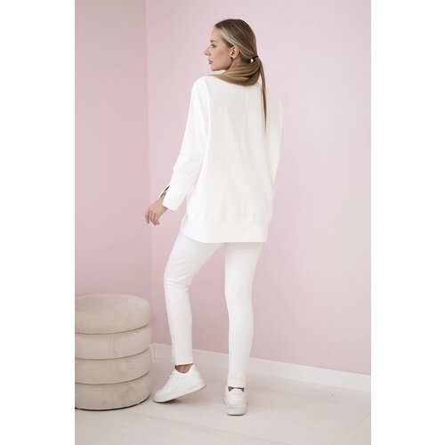 Kesi Set with oversize blouse ecru Cene