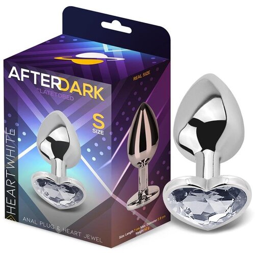 Afterdark analni čep heart white (s) Slike