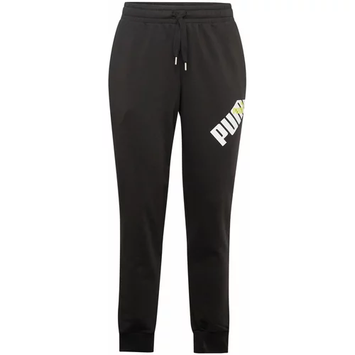 Puma Sportske hlače 'POWER' žuta / crna / bijela