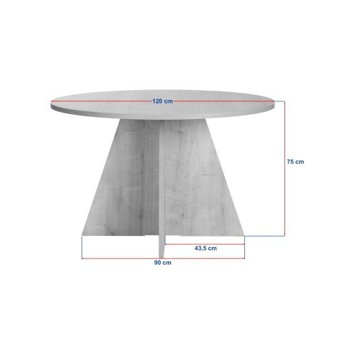 Hanah home Trpezarijski sto Virella, smeđa Slike